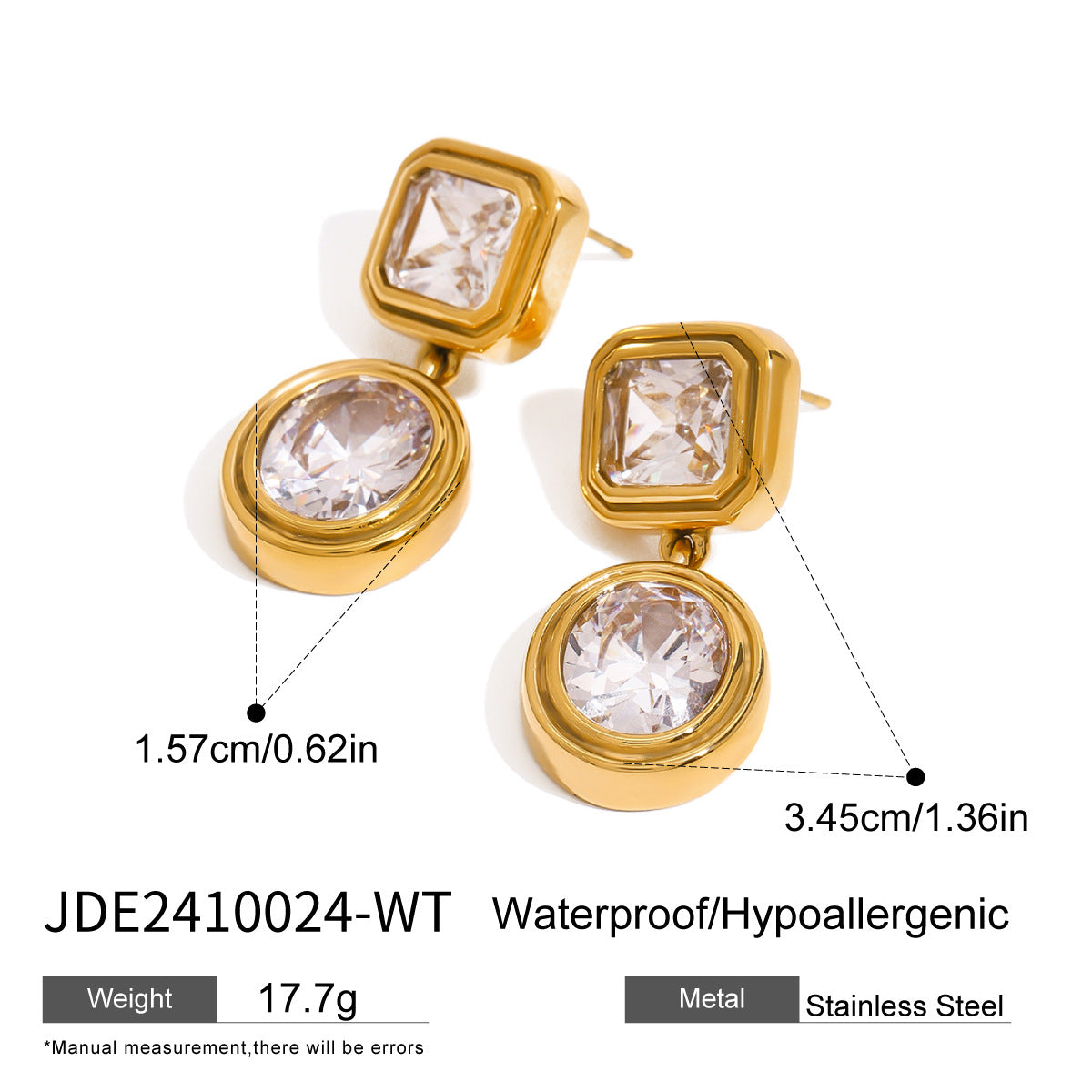 Women's Fashion Personalized Zircon Geometric Earrings