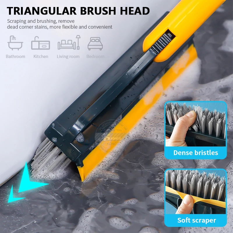 2 In 1 Cleaning Brush Long Handle Removable Wiper Magic Broom Brush